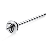 Top Shaped Silver Straight Nose Stud NSKA-1028